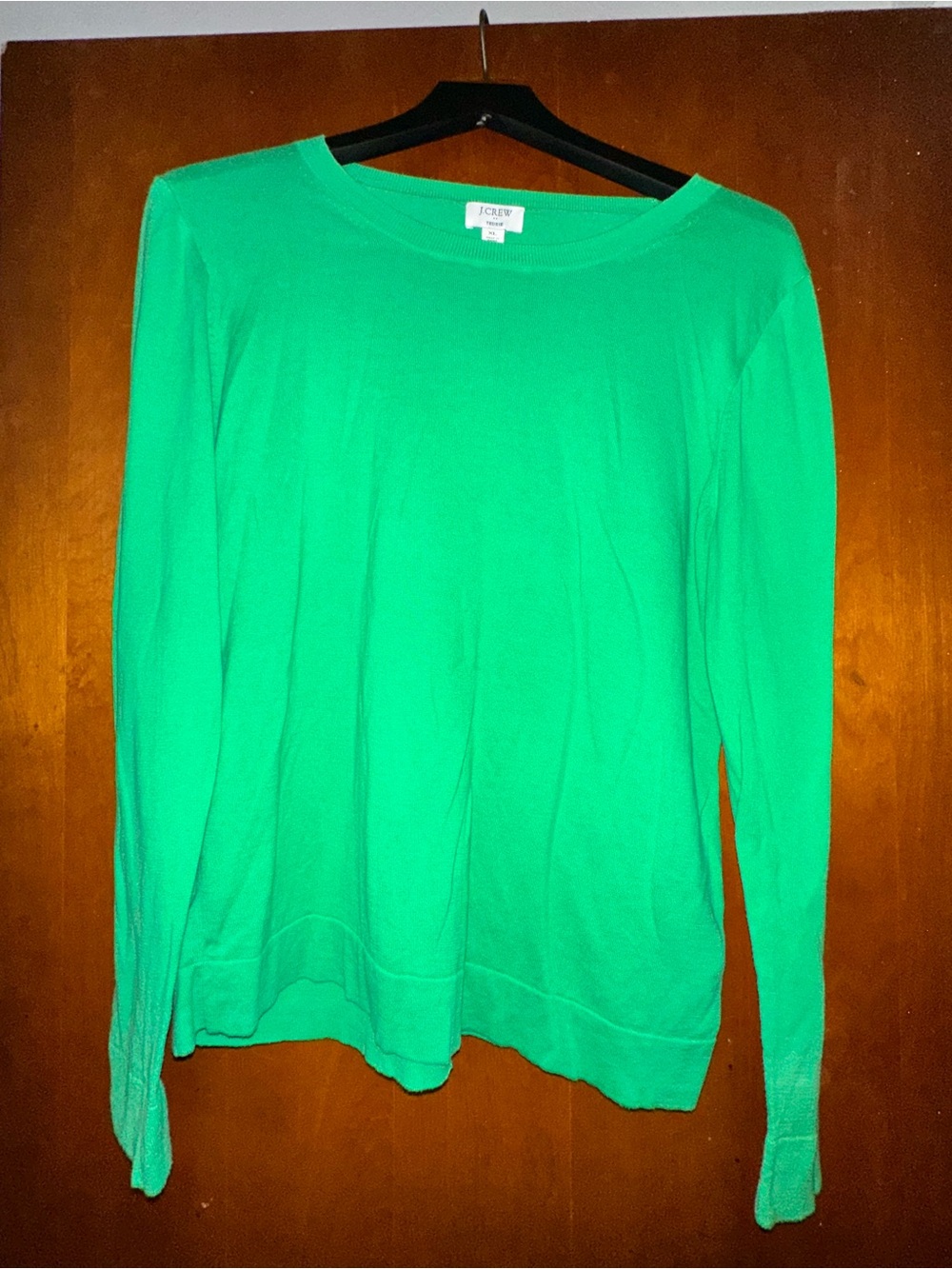 J.Crew Teddie Bright Green Lightweight Crewneck Sweater